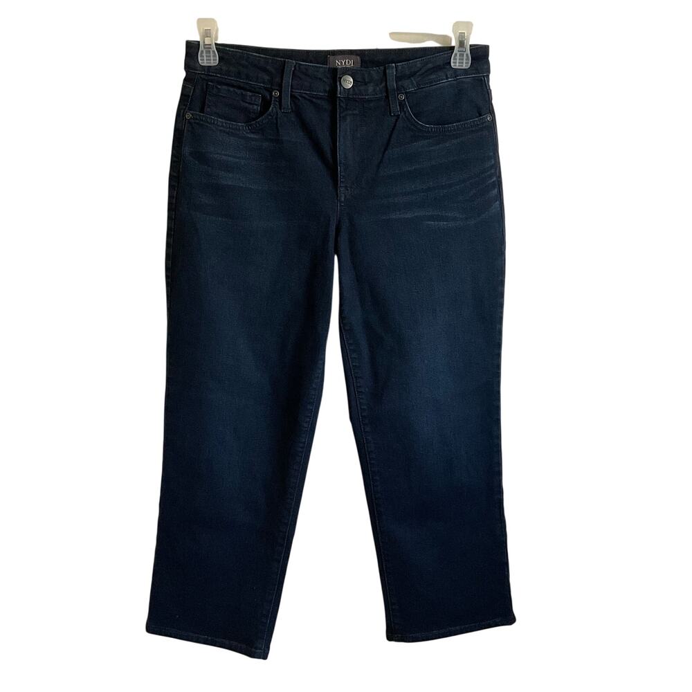 NYDJ Jenna Straight Ankle‎ Dark Wash Denim Jeans - Size 6P